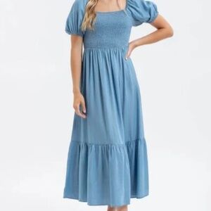 Blu Pepper chambray maxi dress